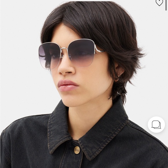 New COACH Metal Rounded Sunglasses - Picture 5 of 5